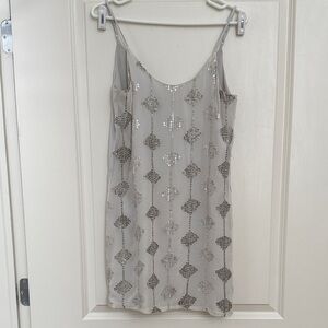 MM Couture Silver Sequin Dress